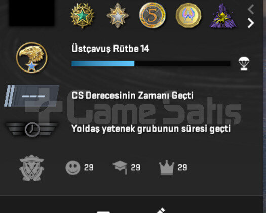 8 MADALYA 3600 SAAT CS2 TEMİZ HESAP