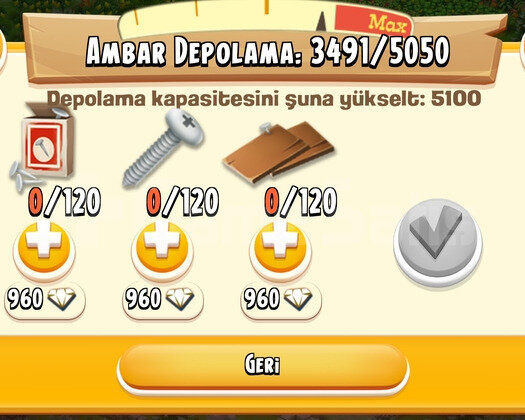130 lvl 1650 AGİL 5050 AMBAR DEPOLU OYUN