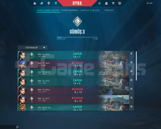 YENİ HESAP SİLVER 3 - MAİL DEĞİŞEN - YÜKSEK MMR