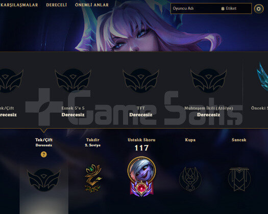 TR 11 SKIN 55 HERO S14 PLAT HANDMADE SMURF HESAP