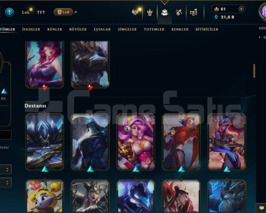 264 LEVEL / 124 SKİN / 91 HERO +MAİL +6750 SATIŞ