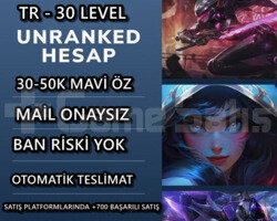 TR 30-50K MAVİ ÖZ - UNRANKED | MAİL ONAYSIZ
