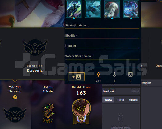 EUW2019HANDMADE UNRANKED ADCSUP MAİN 14SKIN 43HERO