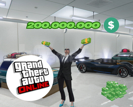 GTA Online 200M + 200 Lvl +Bonus Money Full Unlock