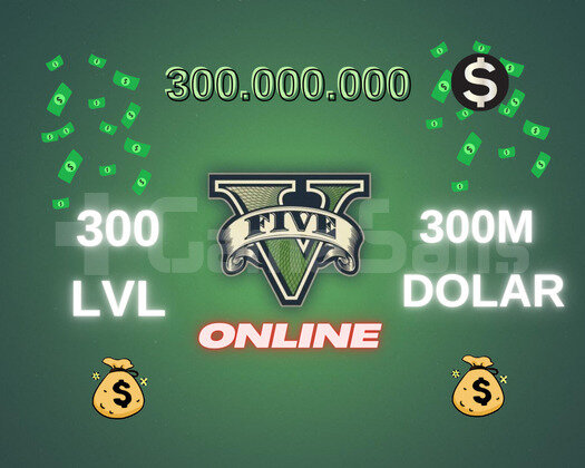 GTA 5 Online 300M + 300 Lvl + Bonus Full Unlock