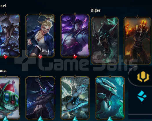 EUW HANDMA MAİL DEĞİŞEN 11SKIN 56HERO SUP MAİN