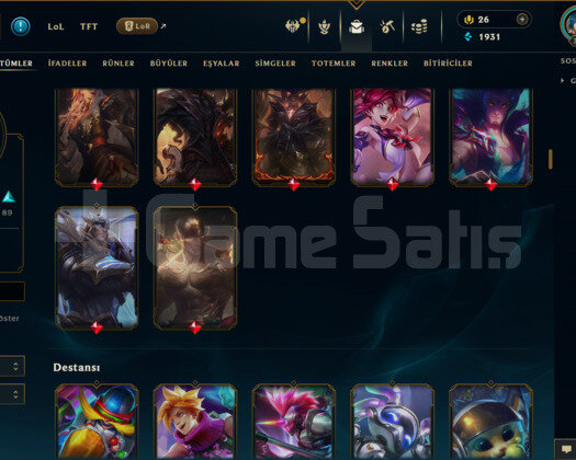 383 LEVEL / 193 SKİN / 145 HERO +MAİL +6900 SATIŞ