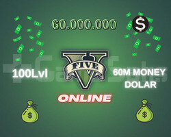 GTA 5 Online 60M +100 Lvl Full Unlock+ BONUS MONEY