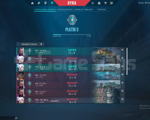 YENİ SEZON PLAT 3 - MAİL DEĞİŞEN - YÜKSEK MMR