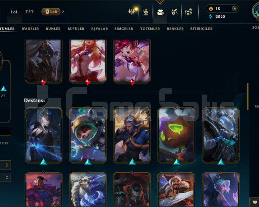TR / 198 LEVEL / 54 SKİN / 105 HERO +MAİL