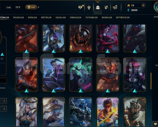 TR / 198 LEVEL / 54 SKİN / 105 HERO +MAİL