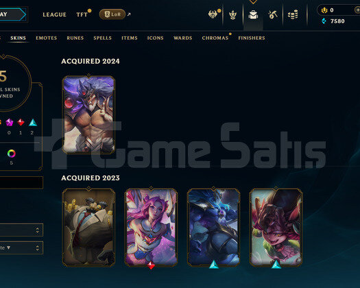 TR Unranked | 5 Kostüm - 33 Hero | LoL Hesap