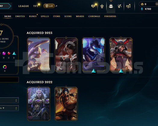 TR Unranked | 7 Kostüm - 25 Hero | LoL Hesap