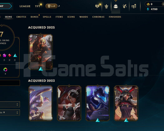 TR Unranked | 7 Kostüm - 25 Hero | LoL Hesap