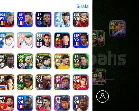 Tek bağ konamı bağlı dolu iconlu nadir kartlı hsab