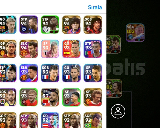 Tek bağ konamı bağlı dolu iconlu nadir kartlı hsab
