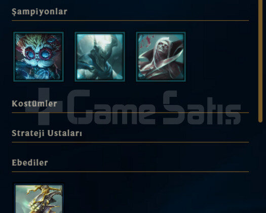 TR GOLD 4 PLATİN 2 BİTİRMİŞ  21 KOSTUM HESAP
