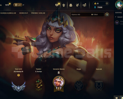 EUW SİLVER 3 / 7.5K MÖ