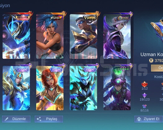 Mlbb Full+Full Hesap Detaylı Video Mevcut Özellikl