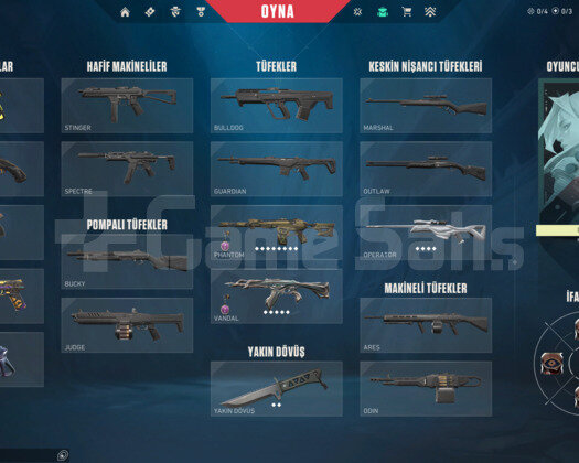 VALORANT GOLD GÜZEL SKİNLERİ OLAN MAİNLEMELİK ACC