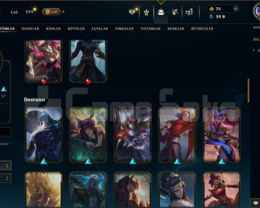 TR / 220 LEVEL / 67 SKİN / 106 HERO +MAİL