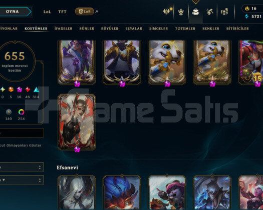 684 LEVEL / 655 SKİN / 169 HERO +MAİL +7000 SATIŞ