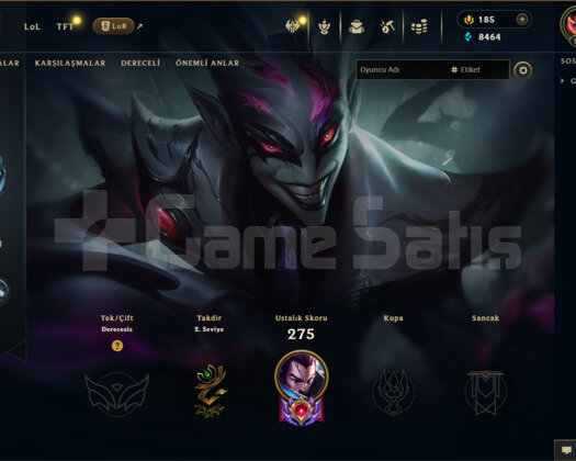 TR / 174 LEVEL / 30 SKİN / 79 HERO +MAİL