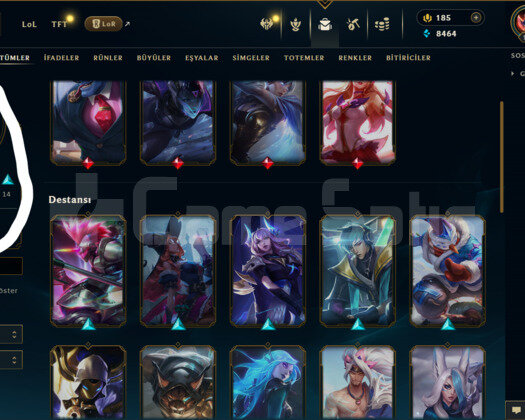 TR / 174 LEVEL / 30 SKİN / 79 HERO +MAİL