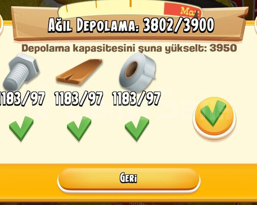 61 LVL 3900 AGİL 1900 AMBAR DEPOLU OYUN