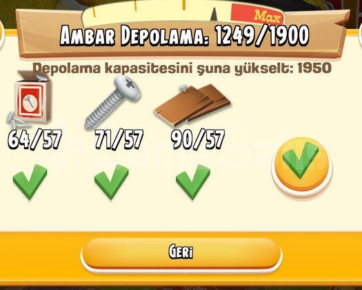 61 LVL 3900 AGİL 1900 AMBAR DEPOLU OYUN
