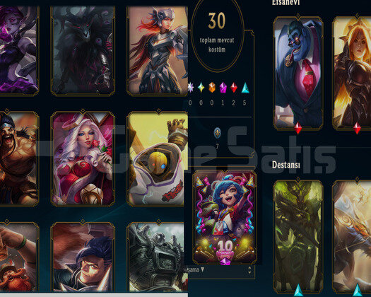 EUW 2012 NADİR SİMGELİ İRON 4 30SKIN 100HERO