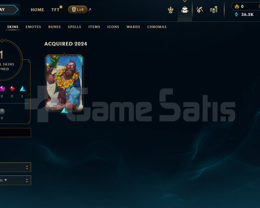 EUW Unranked | 1 Kostüm - 36K Mö | LoL Hesap