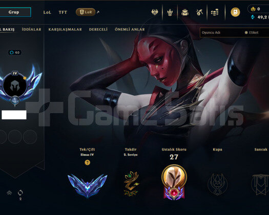 | EUW - ELMAS 4 | 2 KOSTÜM | SMURF HESAP