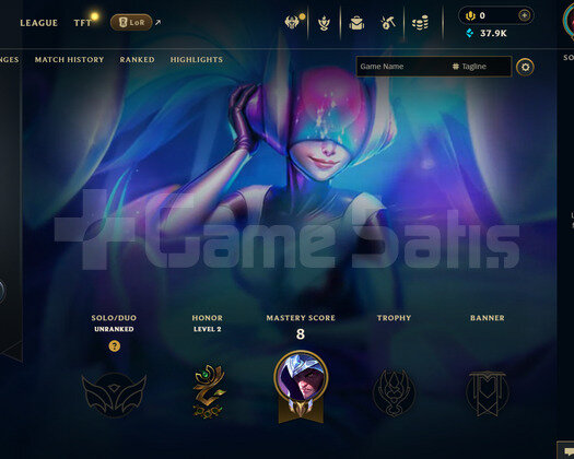 EUW Unranked | 3 Kostüm - 37K Mö | LoL Hesap