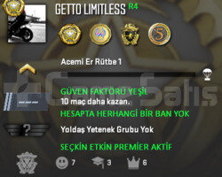 CS2 Prime | 4 Madalya | Yeşil Faktör + Garanti