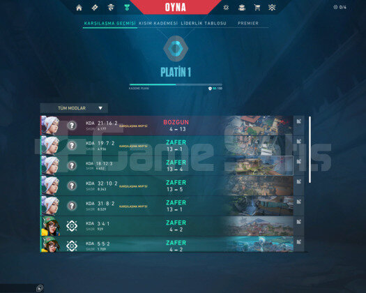YENİ SEZON PLAT 1 - MAİL DEĞİŞEN - YÜKSEK MMR
