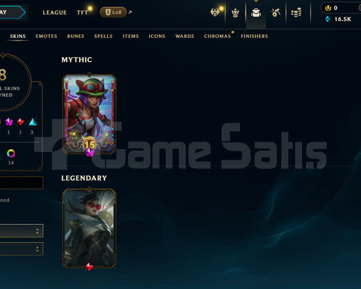 TR Geçen Sezon Zümrüt | 8 Kostüm - 16K Mö | LoL