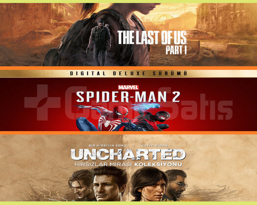 The Last of Us Part I + Spiderman 2 + Uncharted