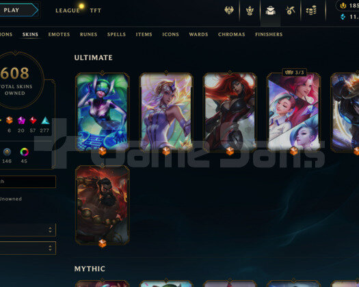124 LEVEL / 608 SKIN / FULL HERO / +MAIL