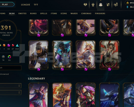 140 LEVEL / 391 SKIN / FULL HERO / +MAIL /+TELEFON