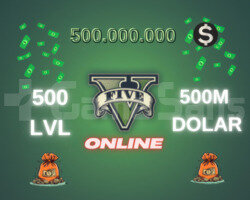 GTA Online 500M DOLAR +500 LVL Full Unlock+ bonus