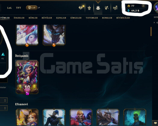 TR / 217 LEVEL / 112 SKİN / 159 HERO +MAİL+TELEFON