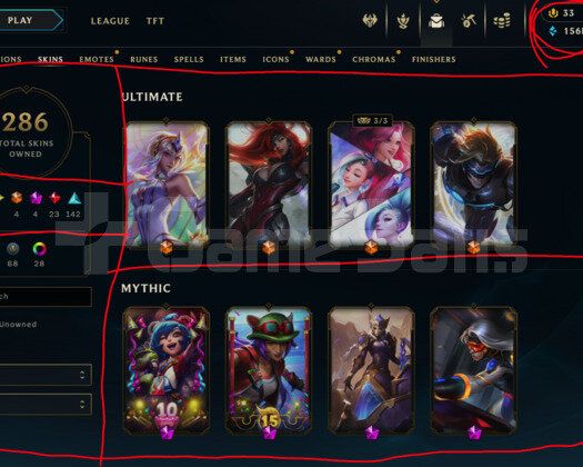 558 LEVEL / 286 SKIN / FULL HERO / +MAIL /+TELEFON