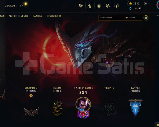TR / 3982 RP / 102 LEVEL / 46 SKIN / +EMAIL