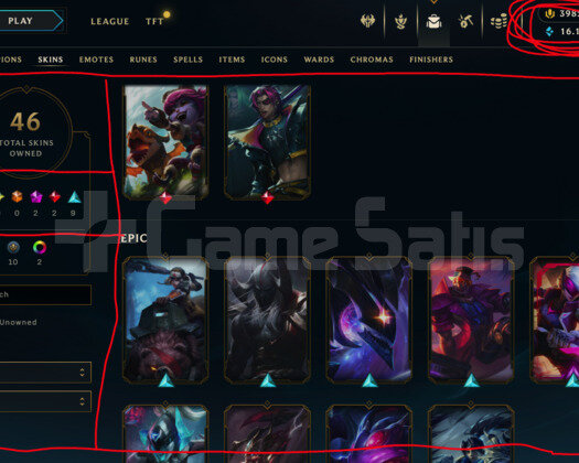 TR / 3982 RP / 102 LEVEL / 46 SKIN / +EMAIL