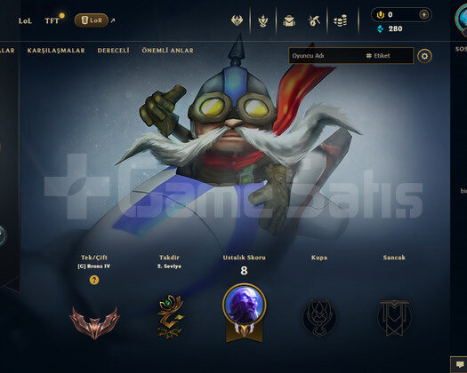 TR Bronz 4 | 1 Kostüm - 28 Hero | LoL Hesap