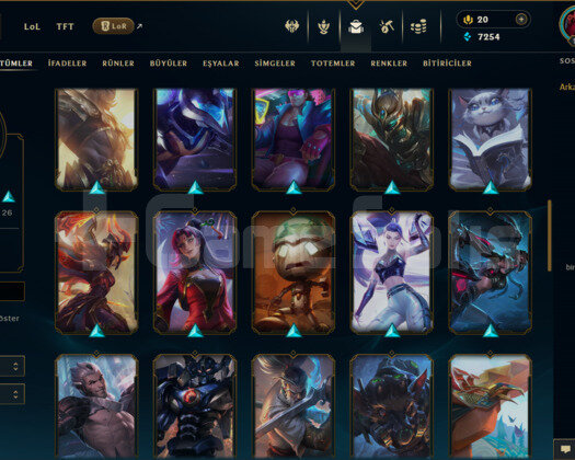 TR / 114 LEVEL / 45 SKİN / 77 HERO +MAİL