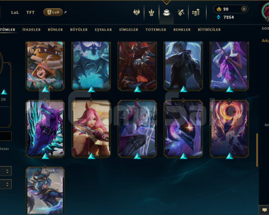 TR / 114 LEVEL / 45 SKİN / 77 HERO +MAİL