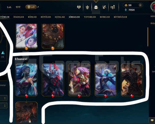TR / 114 LEVEL / 45 SKİN / 77 HERO +MAİL