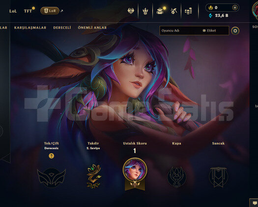 TR Unranked | 1 Kostüm - 25 Hero | LoL Hesap